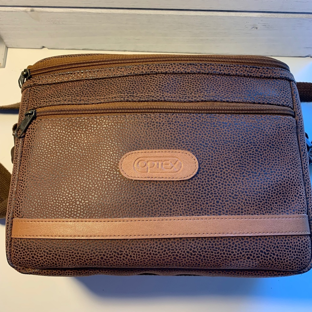Optex Vintage Camera Case‎ – Suede-Style Crossbody with Multiple Compartments